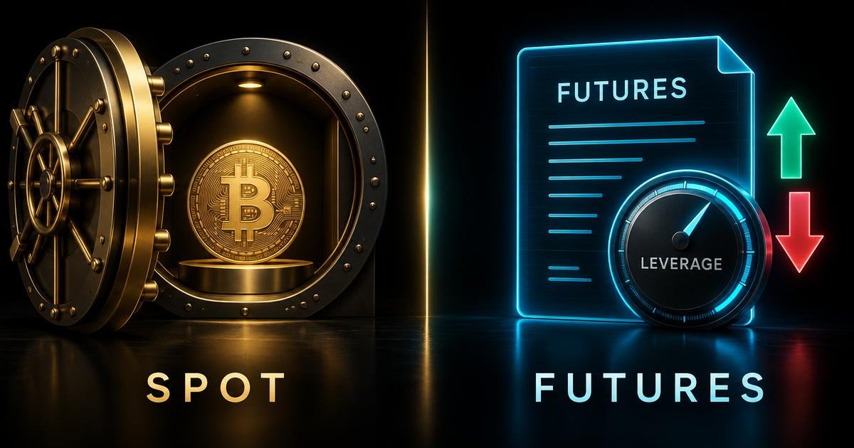 Conceptual comparison of spot and futures crypto trading